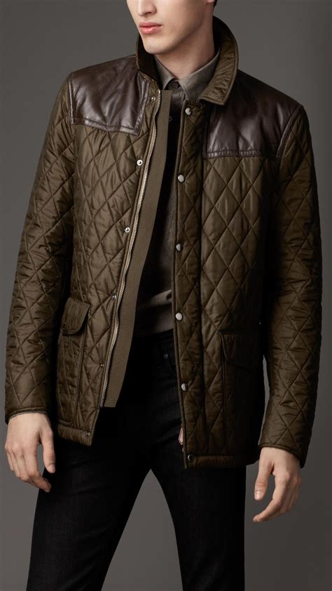 burberry leather jckets for men|Burberry long wool jacket men.